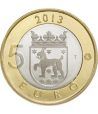 moneda Finlandia 5 Euros 2013 Tavastia.