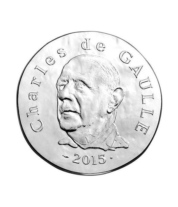 Francia 10€ 2015 Charles de Gaulle. Plata