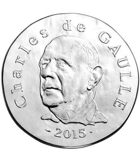 Francia 10€ 2015 Charles de Gaulle. Plata