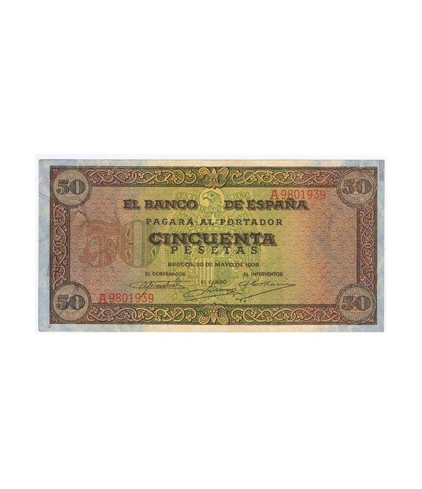 (1938/05/20) Burgos. 50 Pesetas. EBC. Serie A9801939