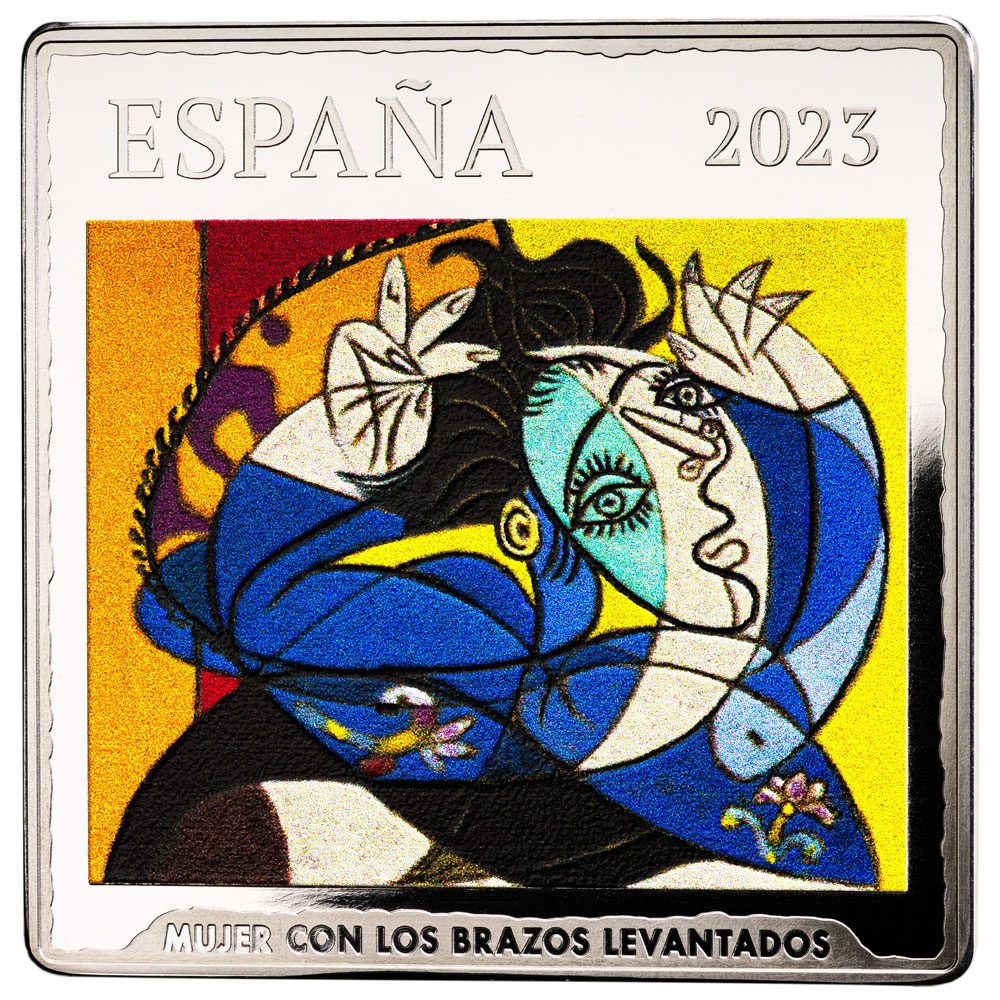 Moneda de España 50 euros 2023 Picasso. Mujer con brazos levantados  - 1