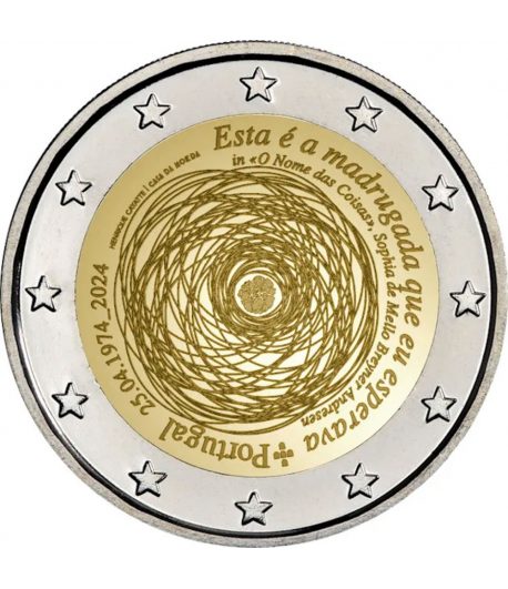 moneda 2 euros Portugal 2024 Revolución de los Claveles  - 1