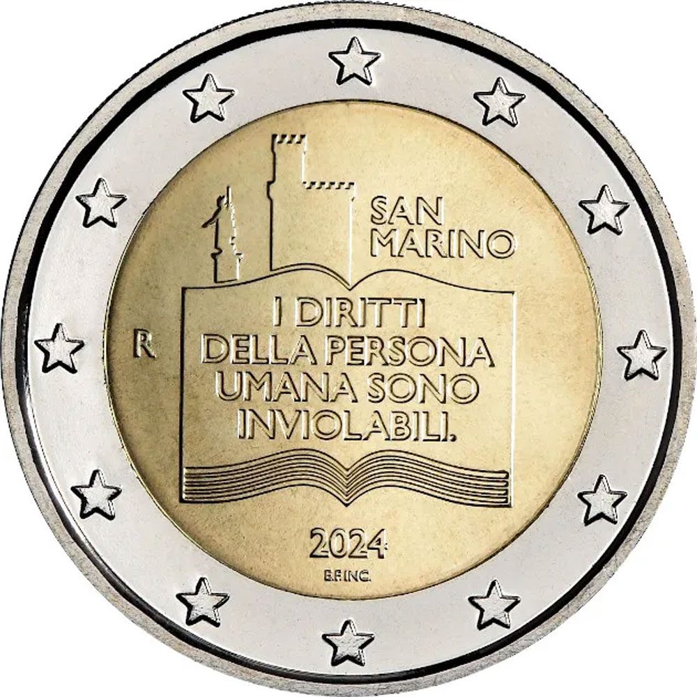 moneda 2 euros San Marino 2024 Derechos de los Ciudadanos  - 1