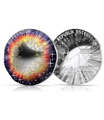 Moneda de plata 20 euros Austria Supernova 2024  - 2