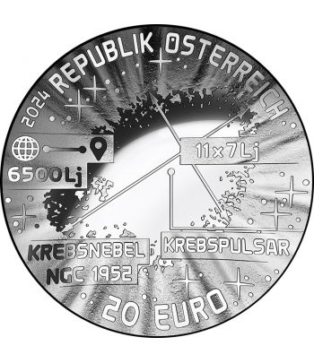 Moneda de plata 20 euros Austria Supernova 2024  - 4