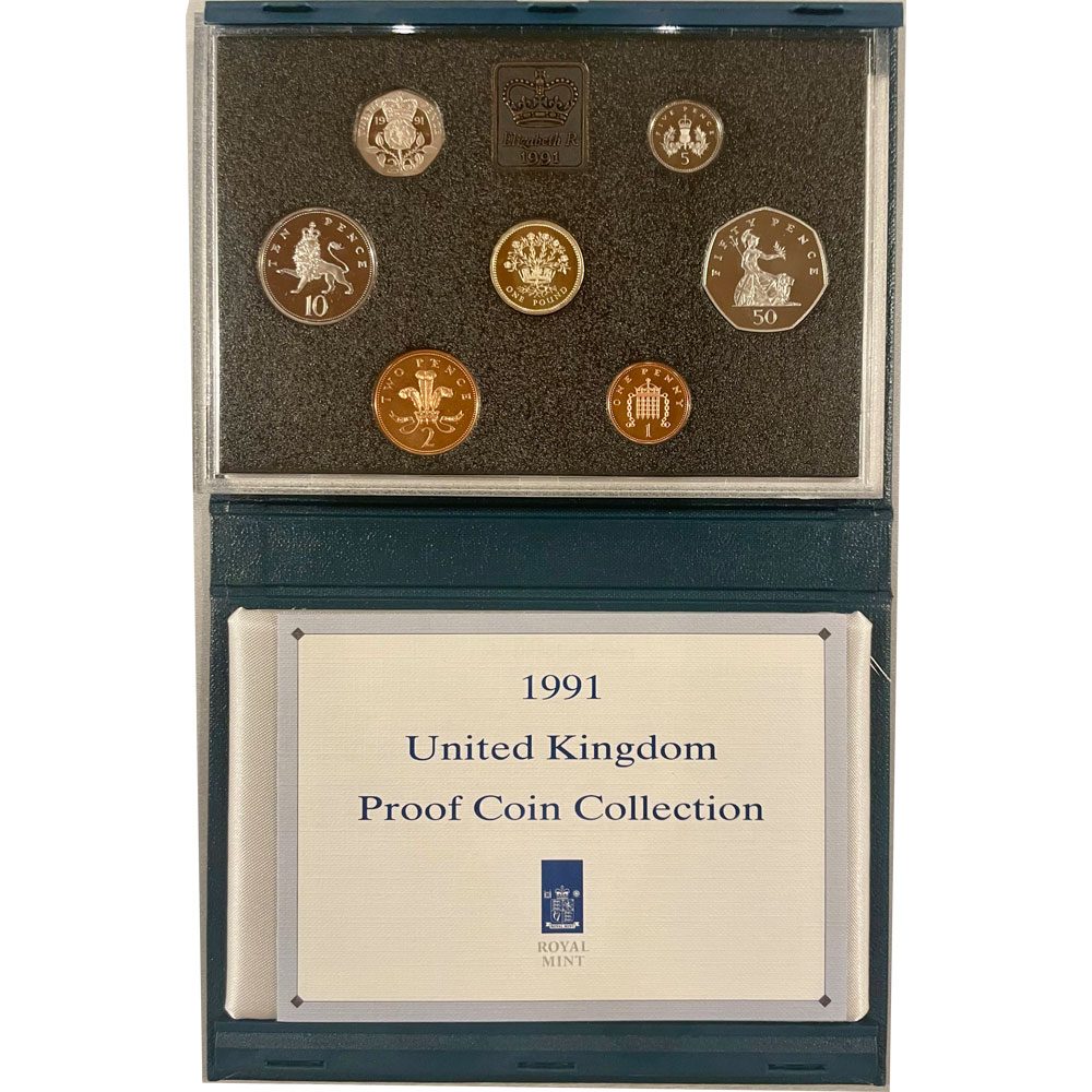 Estuche oficial monedas Inglaterra 1991 Proof  - 1