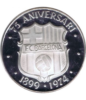 Medalla 75 Aniversari FC Barcelona 1899-1974. Plata  - 1