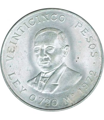 Moneda de Mexico 25 pesos 1972 Benito Juarez. Plata.  - 1