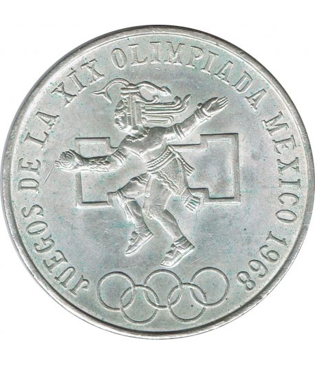 Moneda de Mexico 25 pesos 1968 Juegos Olimpicos. Plata.  - 1