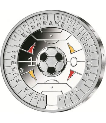 moneda Alemania 11 Euros Campeonato Futbol UEFA 2024. Plata.  - 1