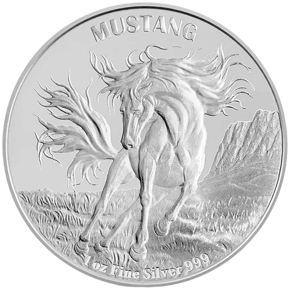 Moneda de plata 5 Dolares Tokelau. Caballo Mustang 2024  - 1