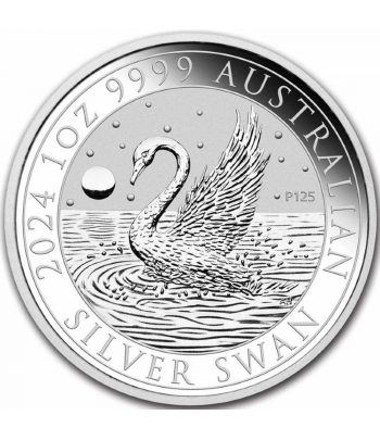 Moneda de plata 1$ Australia Cisne 2024.  - 1