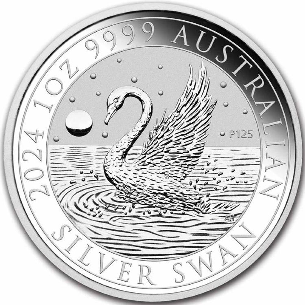 Moneda de plata 1$ Australia Cisne 2024.  - 1