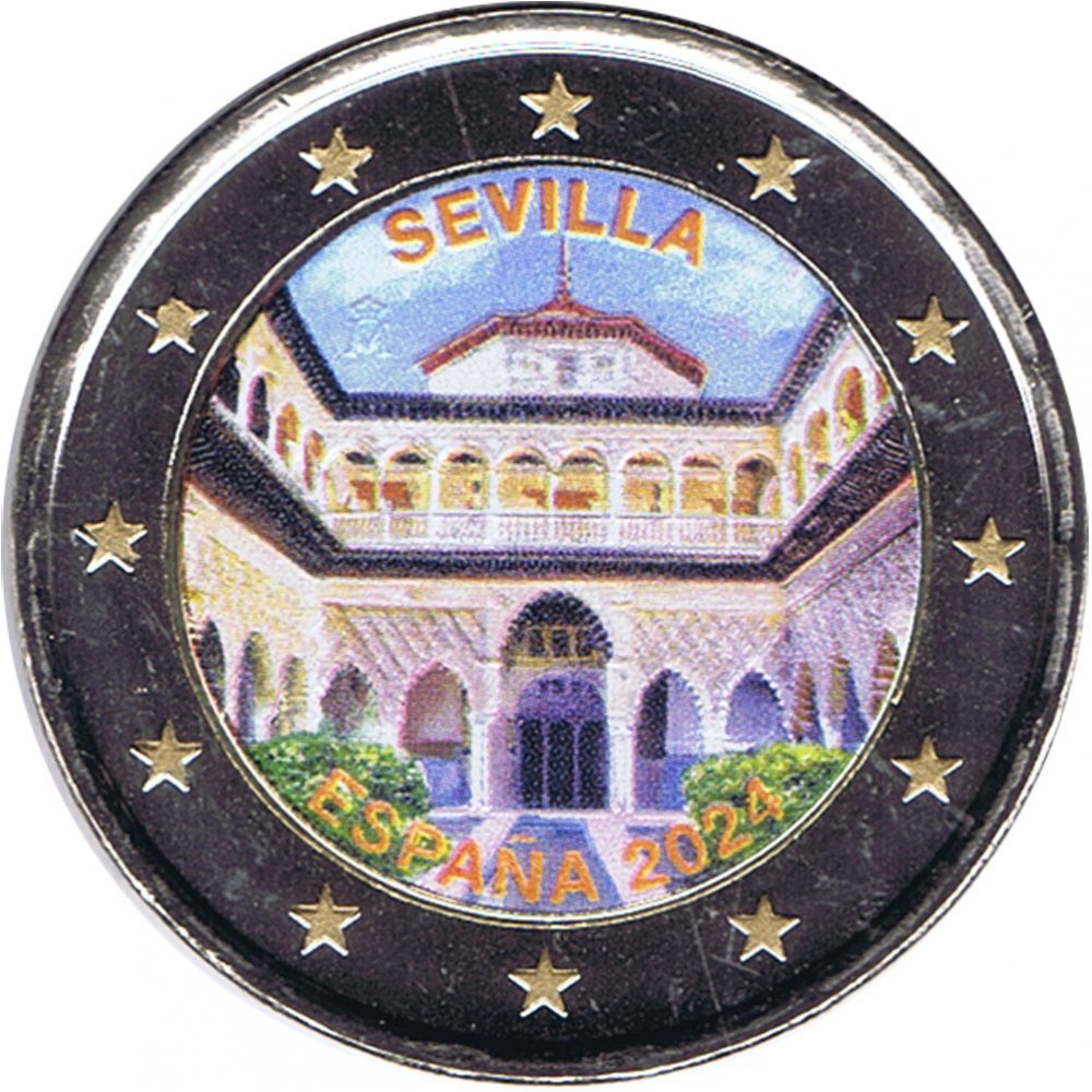 moneda 2 euros España 2024 Sevilla. Color A  - 1