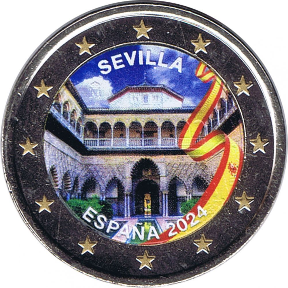 moneda 2 euros España 2024 Sevilla. Color B  - 1