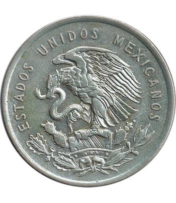 Moneda de Mexico 50 centavos 1951 Rey Cuauhtémoc. Plata  - 2