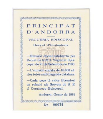 Monedas Andorra 1984. Estuche Oficial  - 3