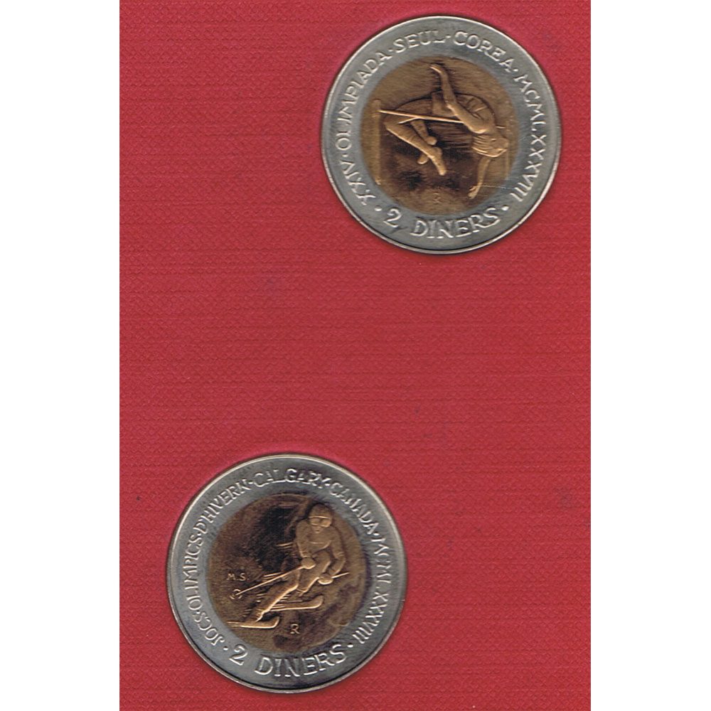 Monedas Andorra 1985 Pre-Olímpica. Estuche Oficial  - 1