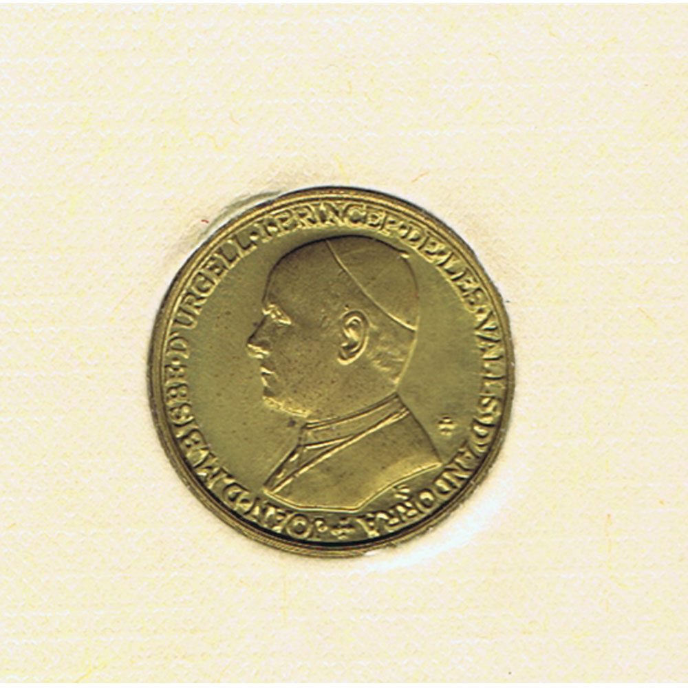 Moneda Andorra 1 Diner 1983 Bisbe d'Urgell. Estuche Oficial  - 1
