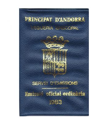 Moneda Andorra 1 Diner 1983 Bisbe d'Urgell. Estuche Oficial  - 4