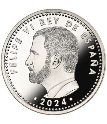 Moneda de España 40 euros 2024 10 Años Felipe VI. Color  - 2