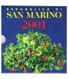 Estuche monedas San Marino últimas Liras 2001  - 1