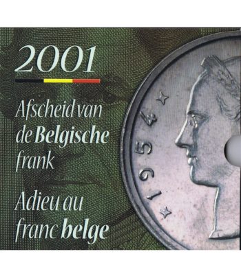 Estuche monedas Bélgica 2001. Adiós al Franco Belga.  - 1