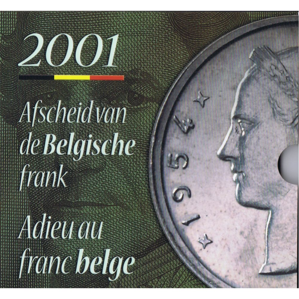 Estuche monedas Bélgica 2001. Adiós al Franco Belga.  - 1