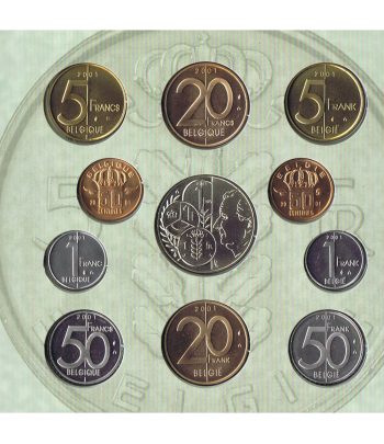 Estuche monedas Bélgica 2001. Adiós al Franco Belga.  - 3