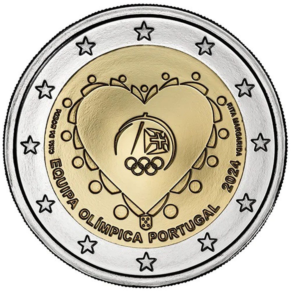 moneda 2 euros Portugal 2024 Equipo Olímpico de Portugal  - 1