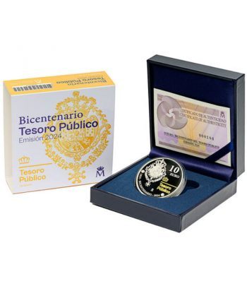 Moneda de España 10 euros 2024 Bicentenario Tesoro Público. Plata  - 3