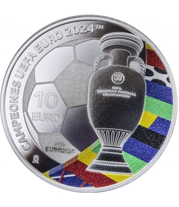 Moneda de España Campeones UEFA Euro 2024. 10 euros. Plata  - 1