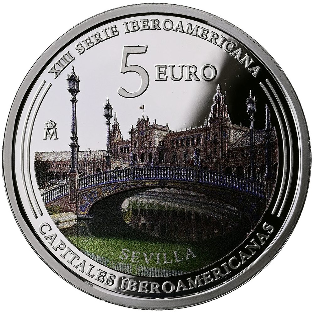 Moneda de España 5 euros 2024 Iberoamericana Sevilla. Plata  - 1