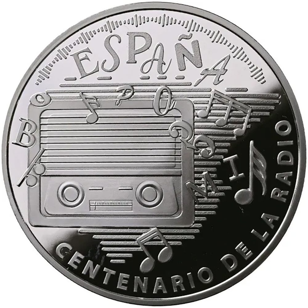 Moneda de España 10 euros 2024 Centenario de la Radio. Plata  - 1