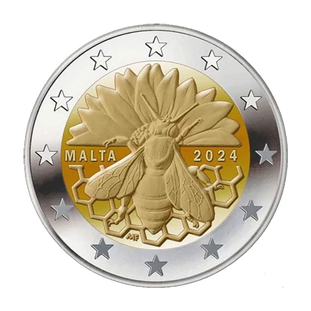 moneda 2 euros Malta 2024 Abeja de Malta  - 1