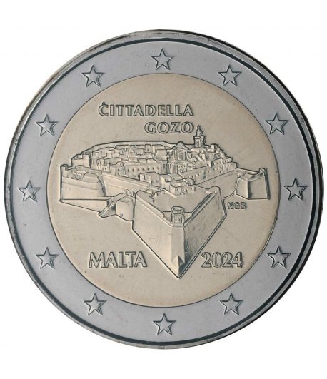 moneda conmemorativa 2 euros Malta 2024 Cittadella de Gozo  - 1