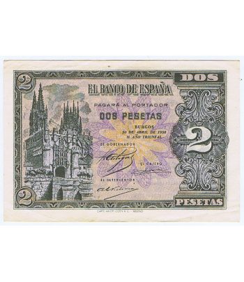 (1938/04/30) Burgos. 2 Pesetas. EBC. Serie C6728240  - 1