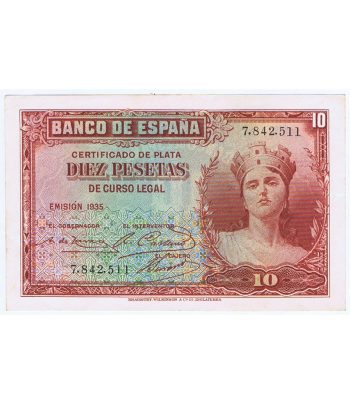 (1935) Banco de España. 10 Pesetas. EBC. Sin Serie 7842511  - 1