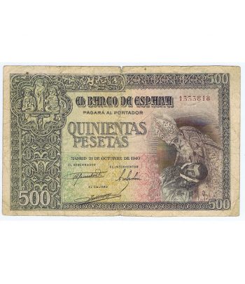 (1940/10/21) Madrid. 500 Pesetas. BC. Serie 1333818  - 1