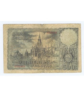 (1940/10/21) Madrid. 500 Pesetas. BC. Serie 1333818  - 2