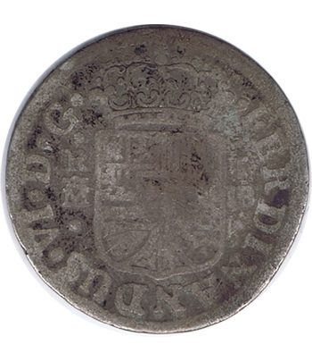 Moneda de España 1 Real 1756 Fernando VI Madrid JB. Plata.  - 2