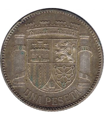 moneda de plata 1 peseta 1933*34 República Española. Plata  - 2