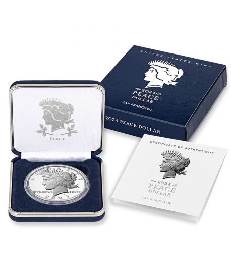 Moneda 1$ EEUU Peace Dollar 2024 en estuche Proof  - 1