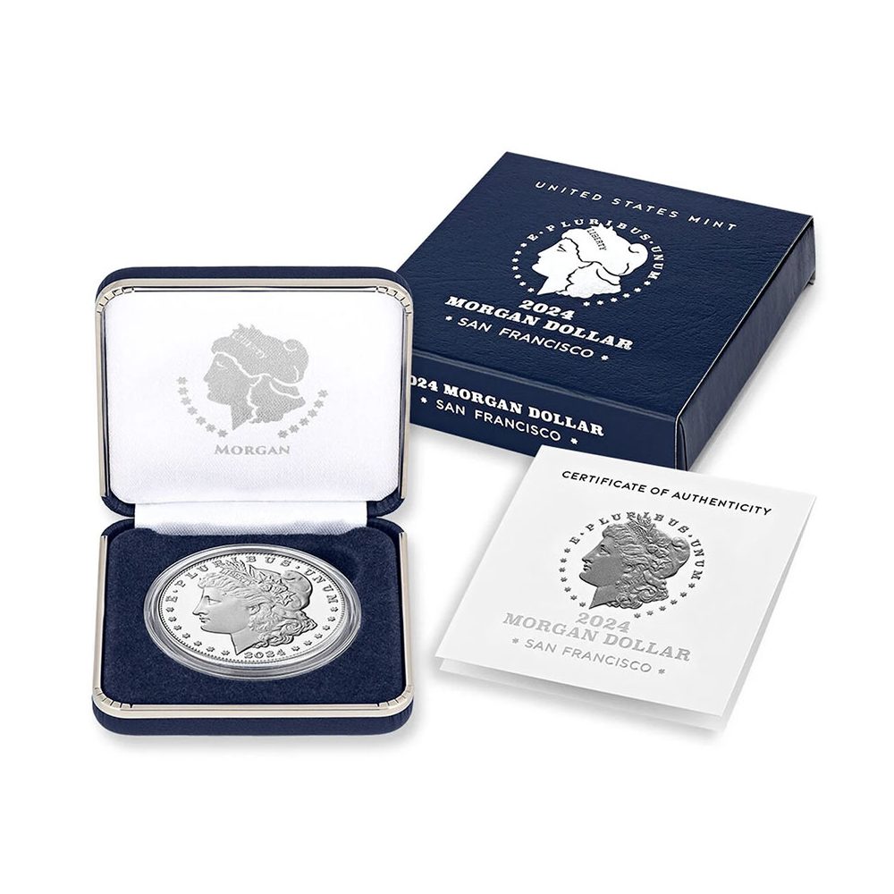 Moneda 1$ EEUU Morgan Dollar 2024 en estuche Proof  - 1