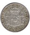 Moneda de España 50 Céntimos de Plata 1894 *94 Alfonso XIII PG V  - 2