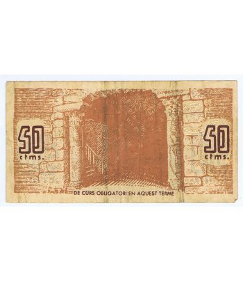 Billete de 50 cèntims Ajuntament de Cornellà de Llobregat 1937.  - 2