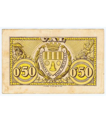 Billete de 50 cèntims Ajuntament de Baix Montseny 1937.  - 1