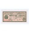 Billete de 25 cèntims Ajuntament de Tarragona 1937. SC  - 1