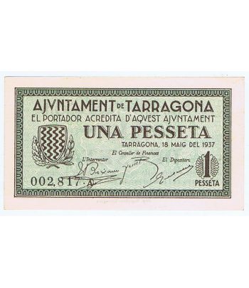 Billete de 1 Pesseta Ajuntament de Tarragona 1937. SC  - 2