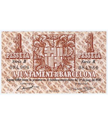 Billete 1 pesseta Ajuntament de Barcelona 1937. Serie B  - 2